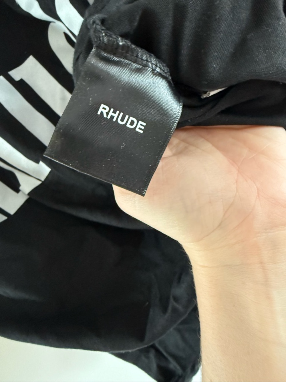 Rhude Black Logo Tee - Picture 3 of 4